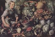 Market Woman with Fruit,Vegetables and Poultry (mk14)